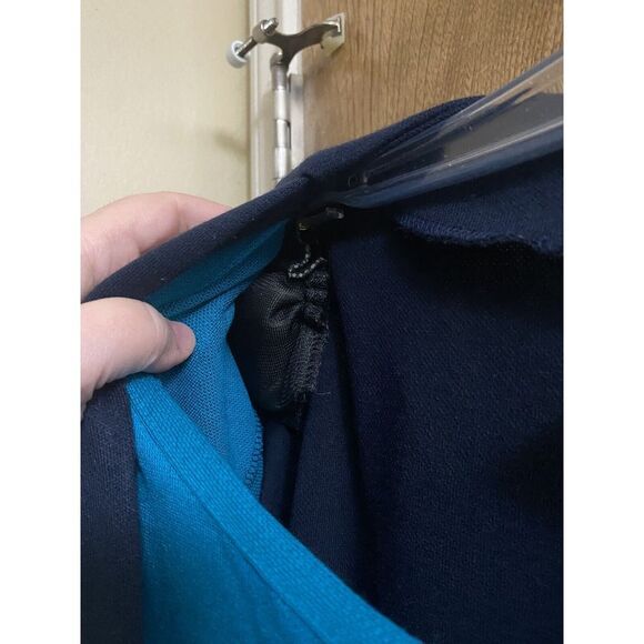 Vintage Women's Alfred Dunner Cardigan Sweater Turquoise Navy Purple 2X Button - Picture 12 of 12